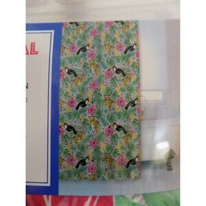 NEW Tropical Fiesta Tucan Leopards Tropical Jungle Shower Curtain 100% PEVA